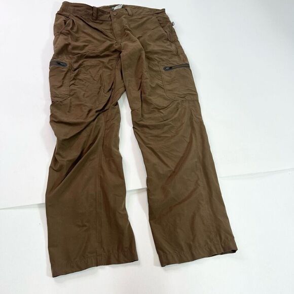 L.L.Bean Pants Mens 34WX30 Brown Casual Mid-Rise Straight-Leg nylon - Picture 1 of 9